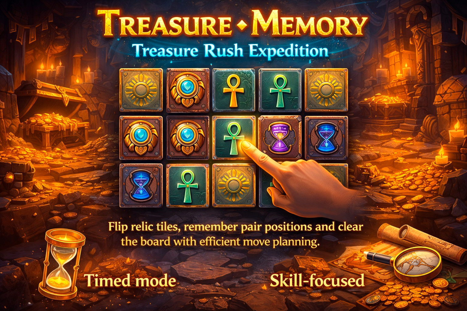 Treasure Rush memory board